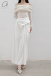 SWAYING/KNIT Water Soluble Wool Lapel SW22AW1T14 White PS50